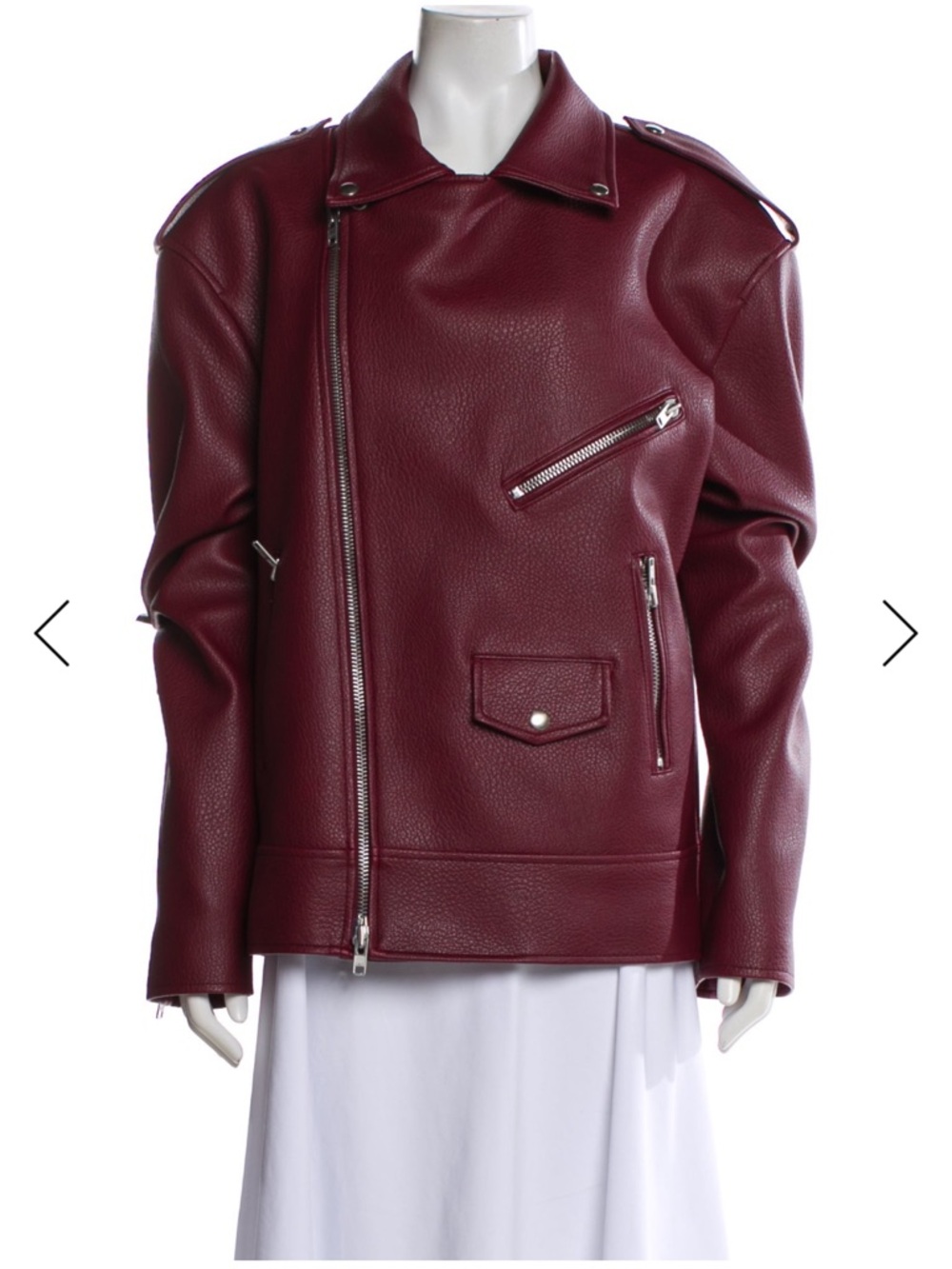• The Frankie Shop Biker burgundy Jacket